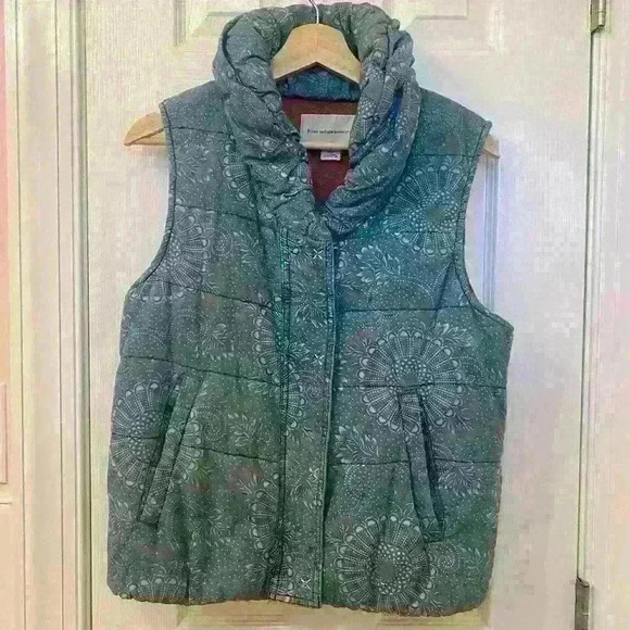 Anthropologie Pilcro and The Letterpress Chambray Puffer Vest Size M - Picture 1 of 8